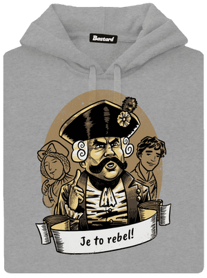 B14: S čerty nejsou žerty pánská mikina klokanka Light Melange