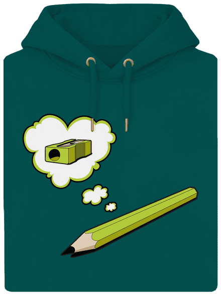 Tužka a Ořezávátko unisex mikina premium Emerald Green