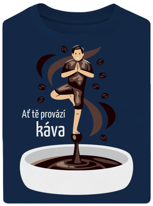 Káva provází unisex tričko oversized Midnight Blue