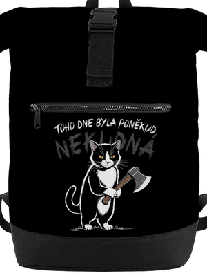Neklidná kočka batoh Black