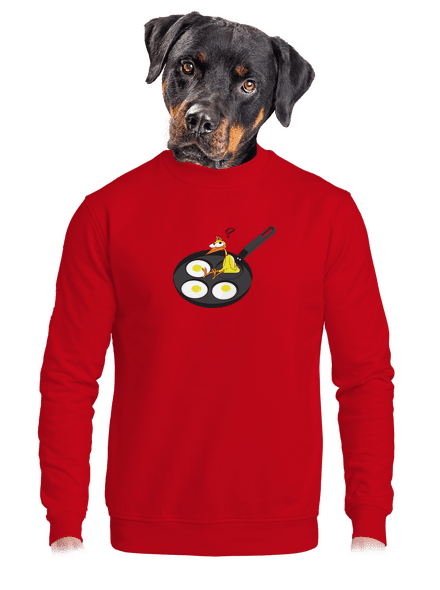 Kuře unisex mikina bez kapuce Red