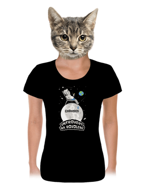 Introvert na dovolené dámské tričko Black