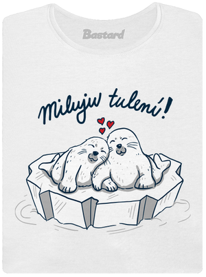 Miluju tulení dámské tričko s lemem White