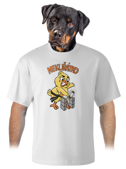 Nekuřátko unisex tričko oversized White