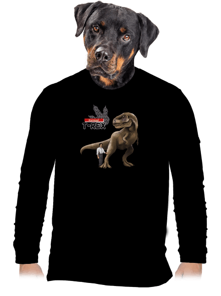 Komisař T-Rex pánské dlouhý rukáv Black
