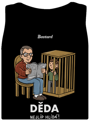 Děda hlídá dámské tílko klasické Black