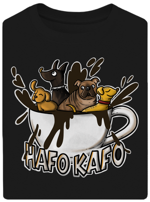 Hafo kafo unisex tričko oversized Black