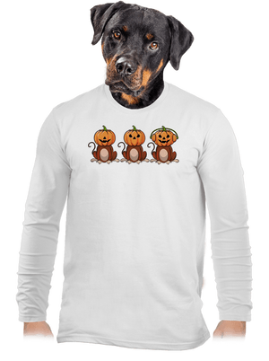 Halloween opičky pánské dlouhý rukáv White