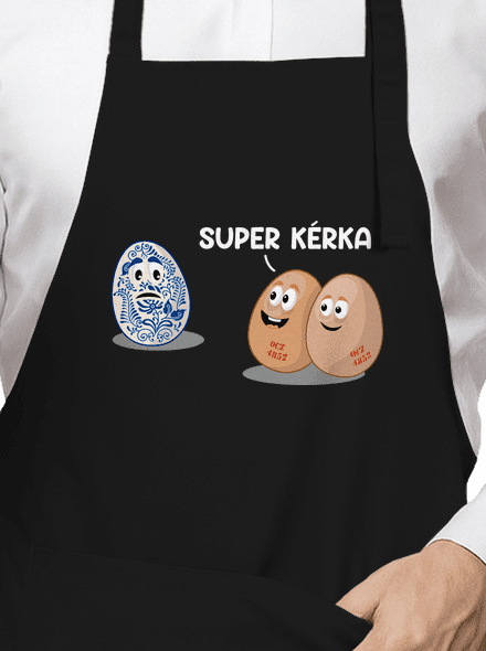 Super kérka zástěra Black