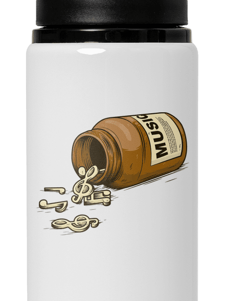 Music Pills lahev na vodu White