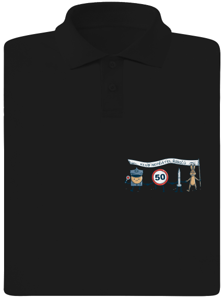Nepřátelé řidičů pánská polokošile Black