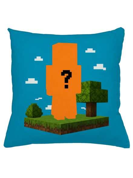 Minecraft z vlastní fotky polštář Blue Turquoise