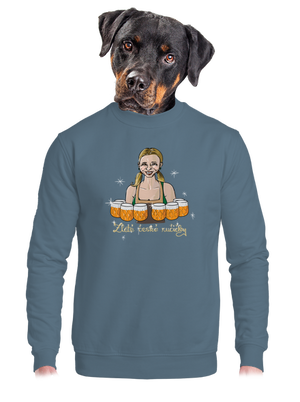 unisex mikina bez kapuce