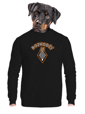 Rozhodčí unisex mikina bez kapuce Black