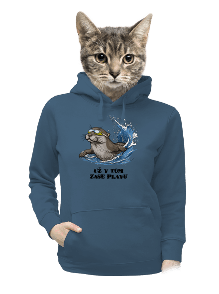 Už v tom zase plavu dámská mikina klokanka Denim