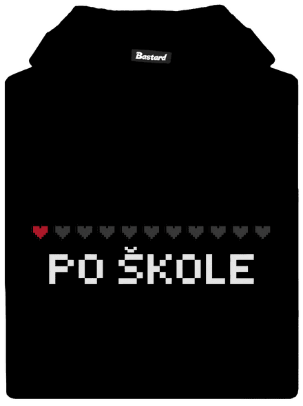 Po škole dětská mikina klokanka Black
