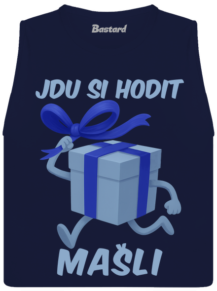Jdu si hodit mašli dámské tílko volné Navy