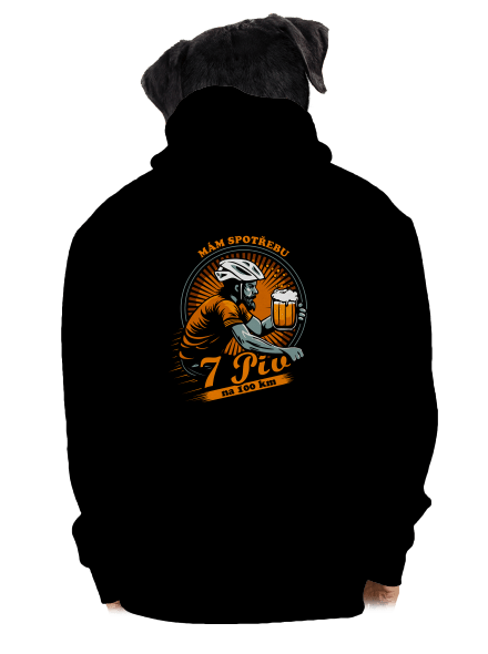 Spotřeba 7 na 100 pánská mikina na zip Black