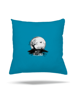 Mlčící většina polštář Blue Turquoise
