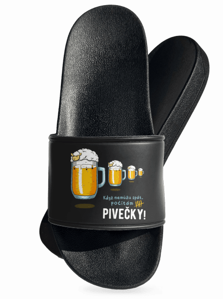 Pivečka pantofle Black