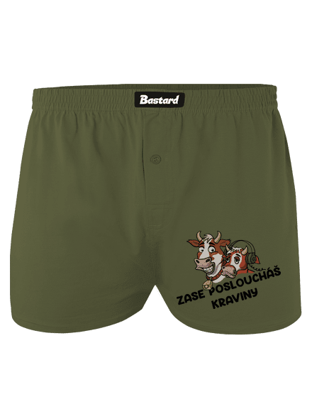 Posloucháš kraviny pánské trenky Khaki