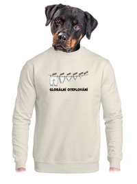 unisex mikina bez kapuce