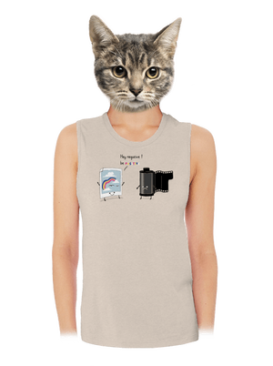 Buď pozitivní dámské tílko volné Heather Peach