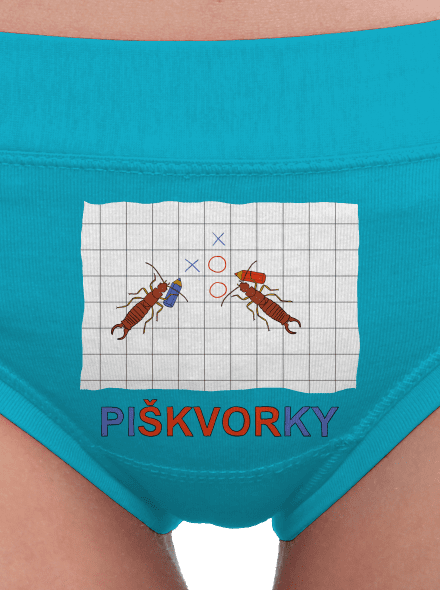 Škvoří piškvorky dámské kalhotky Turquoise