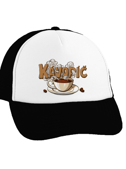 Kávopíč kšiltovka truckerka Black cap