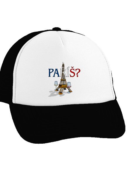 Paříš kšiltovka truckerka Black cap