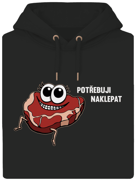 Chceš naklepat? unisex mikina premium Dark Black
