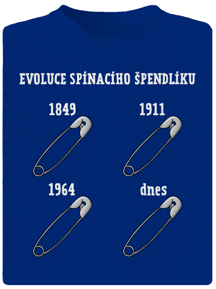 Evoluce spínacího špendlíku pánské sportovní tričko Royal Blue Mal
