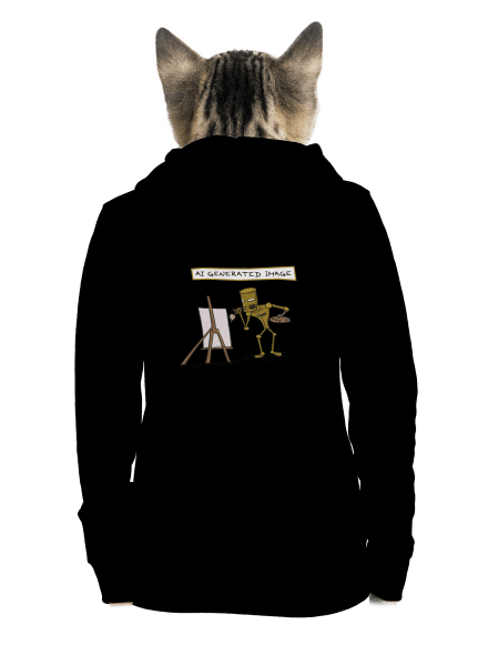 AI generated image dámská mikina na zip Black