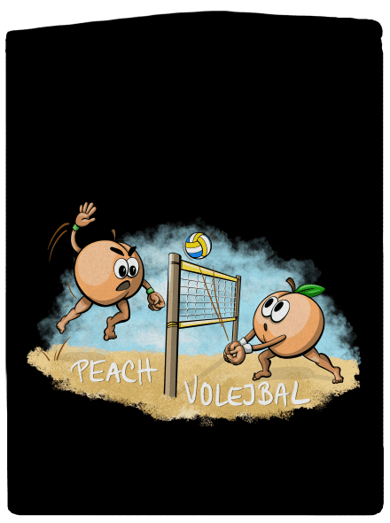 Peach volejbal dámská mikina na zip Black