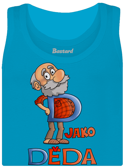 D jako děda dámské tílko klasické Blue Atol
