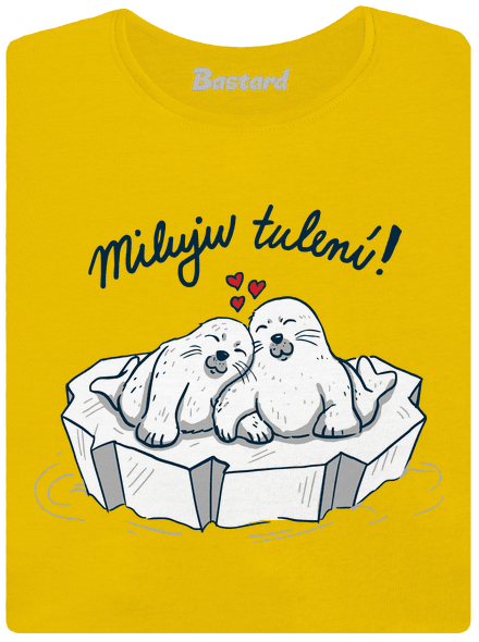 Miluju tulení dámské tričko Yellow