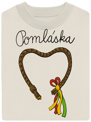 Pomláska unisex mikina bez kapuce Off White