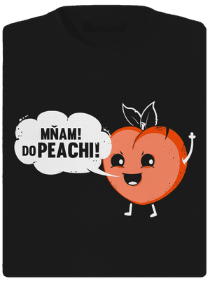 Mňam do peachi dámské sportovní tričko Black