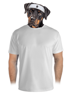 Bez potisku pánské sportovní tričko White