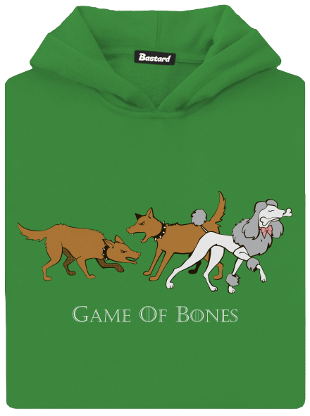 Game of Bones dětská mikina klokanka Kelly Green AWD
