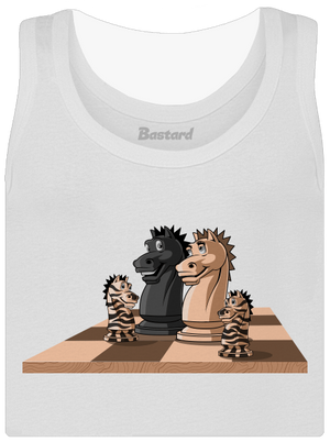 Šachová rodina dámské tílko klasické White