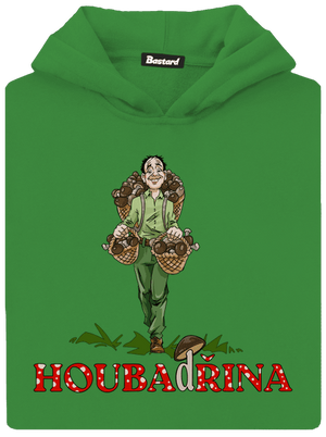 Houbadřina dětská mikina klokanka Kelly Green AWD