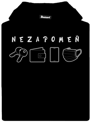 Nezapomeň dětská mikina klokanka Black