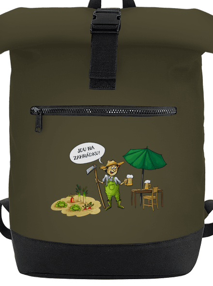 Jdu na zahrádku batoh Military Green