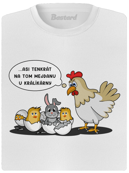 Mejdan u králíkárny dámské sportovní tričko White