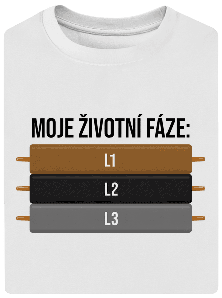 Moje životní fáze unisex tričko oversized White