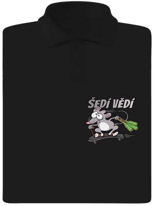Šedí vědí - myšák pánská polokošile Black