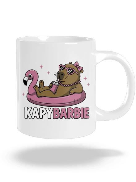 Kapybarbie velký hrnek White