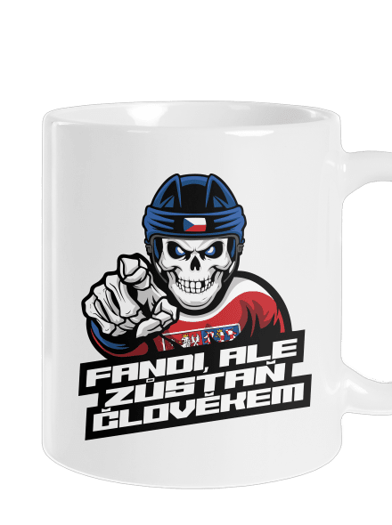 Fandi, ale zůstaň člověkem klasický hrnek White
