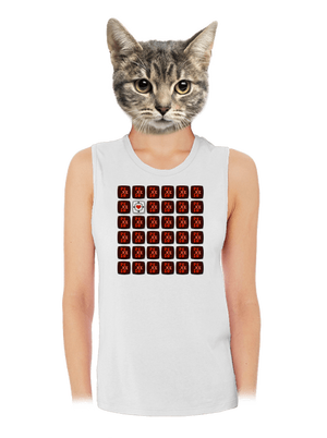 Pexeso dámské tílko volné White